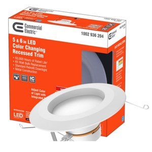 5/6 in Matte White Integrated LED Recessed Light Energy Star Rated New Open Box